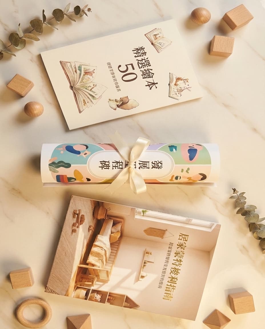 三大限時贈品:發展對照表、繪本清單、環境佈置指南