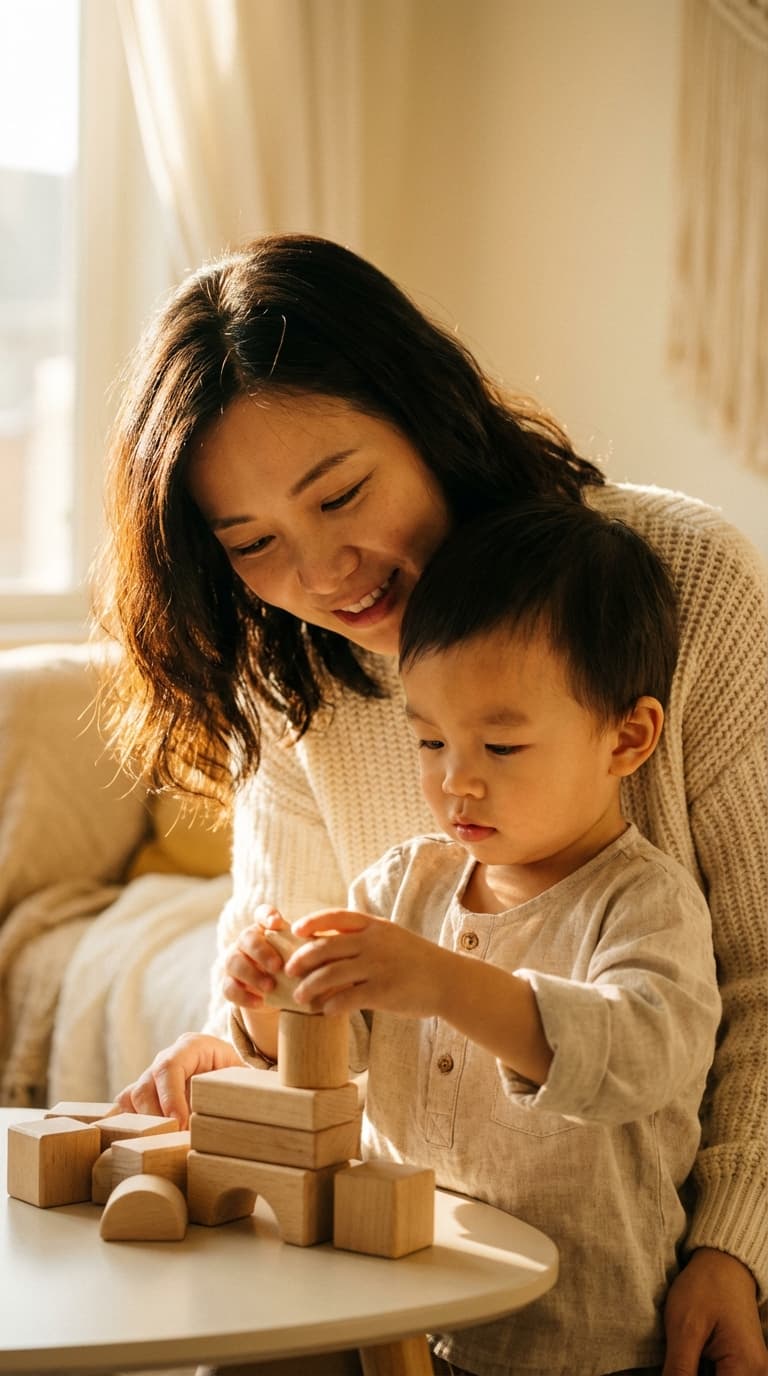 溫暖的親子互動場景